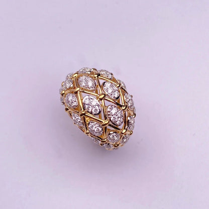 خاتم ألماس من الذهب عيار 18 قيراطًا مقطوع على شكل كمثرى ومُزرع في المختبر من مجوهرات ANSTER مصنوع يدويًا وفقًا لمعايير أخلاقية 