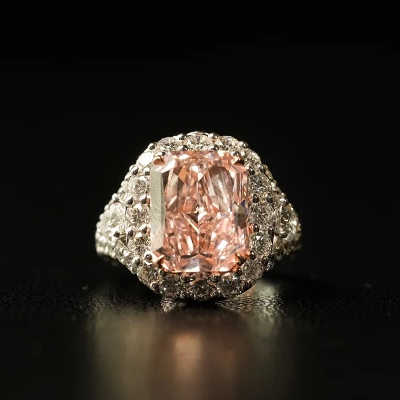 خاتم ألماس من الذهب عيار 18 قيراطًا مقطوع على شكل كمثرى ومُزرع في المختبر من مجوهرات ANSTER مصنوع يدويًا وفقًا لمعايير أخلاقية 