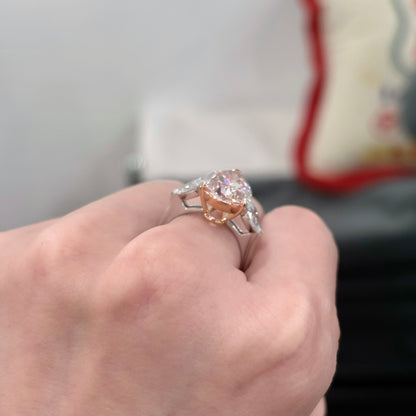 خاتم ألماس من الذهب عيار 18 قيراطًا مقطوع على شكل كمثرى ومُزرع في المختبر من مجوهرات ANSTER مصنوع يدويًا وفقًا لمعايير أخلاقية 