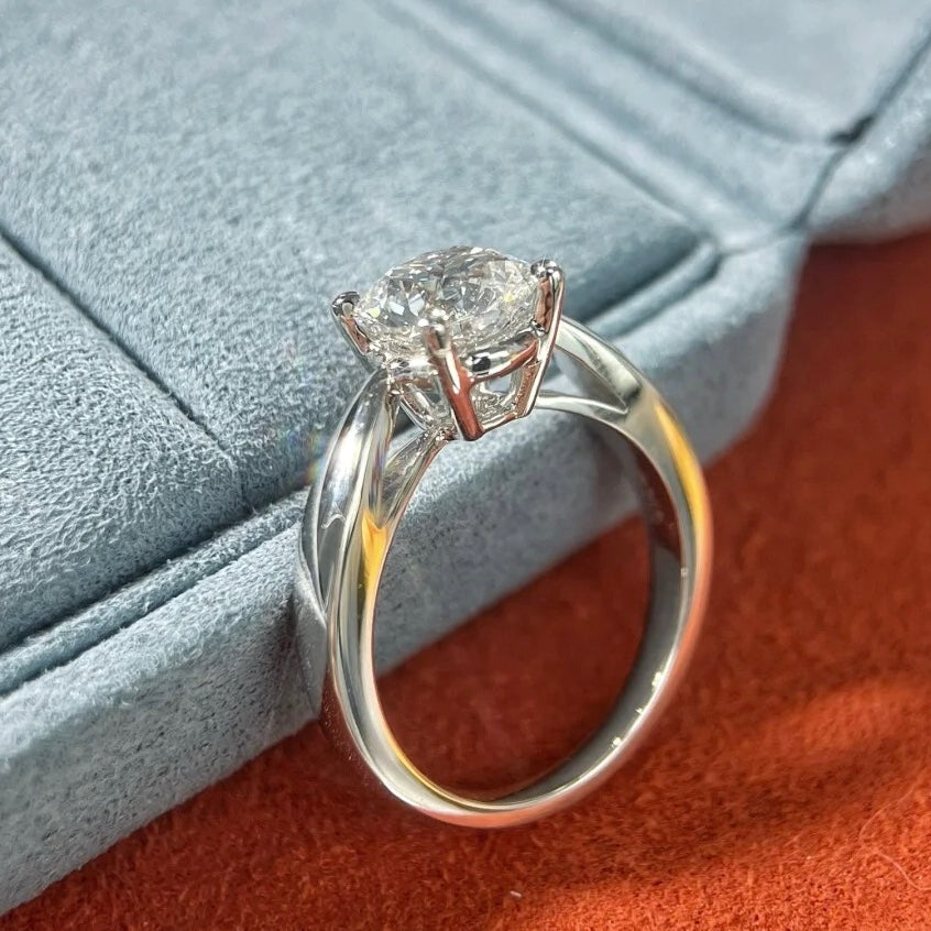 ANSTER 18K Gold Jewelry 1 Carat VVS2 E Color CVD Lab Grown Diamond Ring with IGI