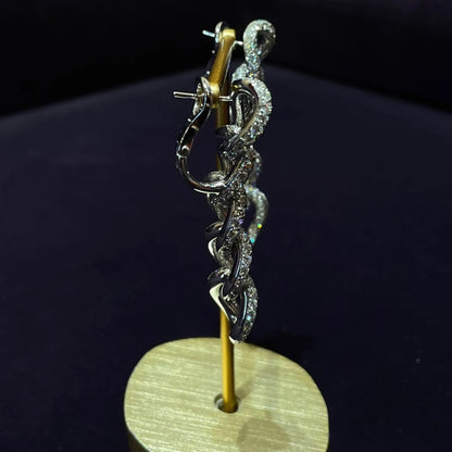 خاتم ألماس من الذهب عيار 18 قيراطًا مقطوع على شكل كمثرى ومُزرع في المختبر من مجوهرات ANSTER مصنوع يدويًا وفقًا لمعايير أخلاقية 