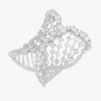 خاتم ألماس من الذهب عيار 18 قيراطًا مقطوع على شكل كمثرى ومُزرع في المختبر من مجوهرات ANSTER مصنوع يدويًا وفقًا لمعايير أخلاقية 