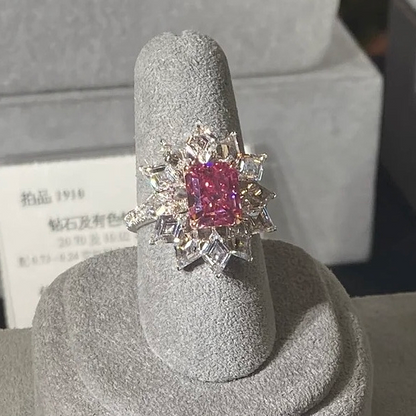 خاتم ألماس من الذهب عيار 18 قيراطًا مقطوع على شكل كمثرى ومُزرع في المختبر من مجوهرات ANSTER مصنوع يدويًا وفقًا لمعايير أخلاقية 