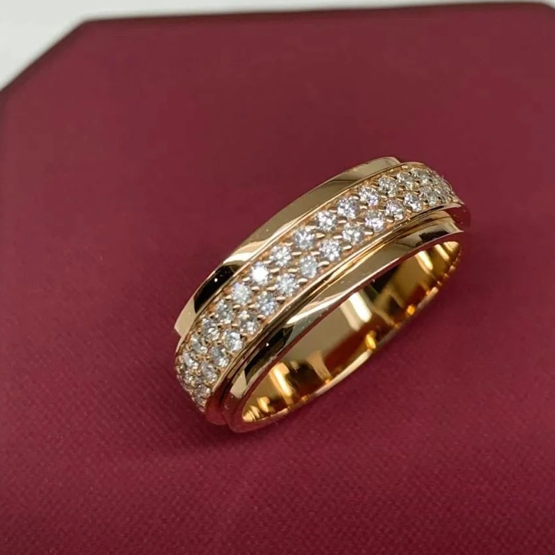 خاتم ألماس من الذهب عيار 18 قيراطًا مقطوع على شكل كمثرى ومُزرع في المختبر من مجوهرات ANSTER مصنوع يدويًا وفقًا لمعايير أخلاقية 