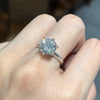 ANSTER Wholesales Price Six claw 18K White Gold 3ct Round cut Lab Grown Diamond Ring with IGI
