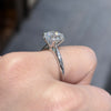ANSTER Wholesales Price Six claw 18K White Gold 3ct Round cut Lab Grown Diamond Ring with IGI