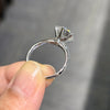 ANSTER Wholesales Price Six claw 18K White Gold 3ct Round cut Lab Grown Diamond Ring with IGI