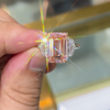 ANSTER Custom VVS2 Emerald cut Pink Lab Grown Diamond 18K White Gold Ring