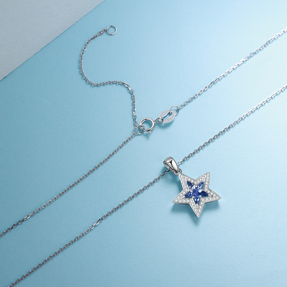 ANSTER Jewelry Customize Platinum PT950 Natural Star Series Gemstone Necklace