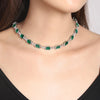 ANSTER Jewelry Custom Lab Grown Gemstone Lab Emerald 18K Gold Necklace