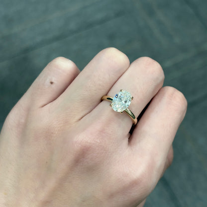 خاتم ألماس من الذهب عيار 18 قيراطًا مقطوع على شكل كمثرى ومُزرع في المختبر من مجوهرات ANSTER مصنوع يدويًا وفقًا لمعايير أخلاقية 