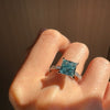 ANSTER Platinum Jewelry IGI VVS2 3ct Blue lab Grown Diamond Ring PT950 Ring