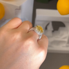ANSTER Jewelry Customize PT950 Platinum IGI 10ct Fancy Lab Grown Yellow Diamond Ring