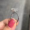 ANSTER Wholesales Price 18K White Gold 4ct Emerald cut Lab Grown Diamond Ring with IGI