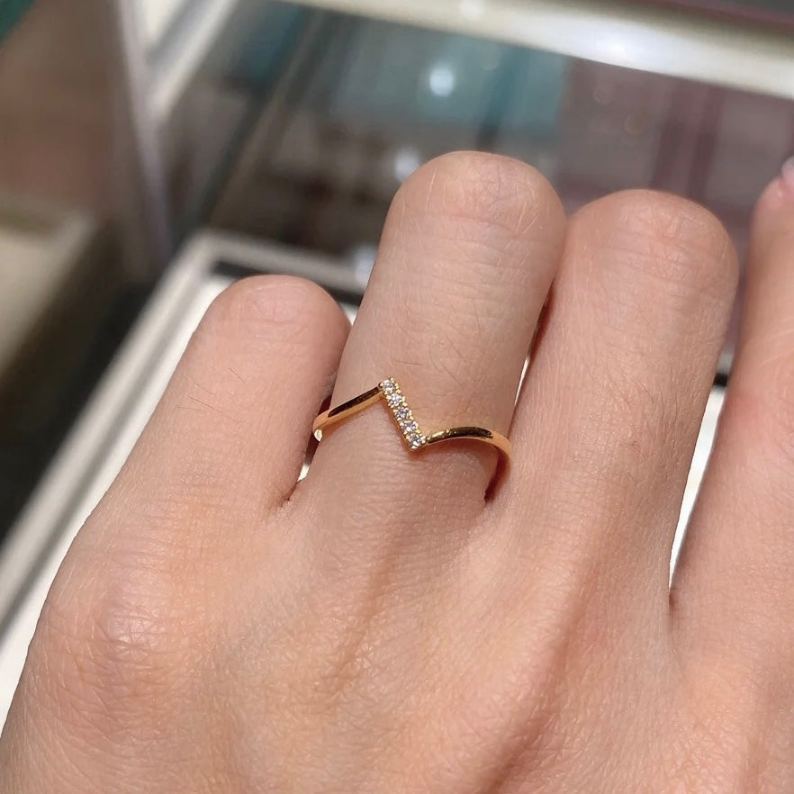 ANSTER Wholesales Price Round cut Melee Lab Grown Diamond Ring with IGI 22K Gold Ring