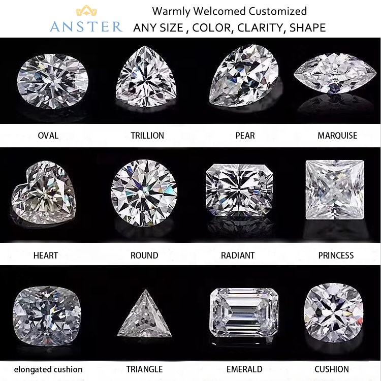 ANSTER Jewelry 18K Gold Ring 2ct VS1 VVS2 Lab Grown Diamond Ring with IGI