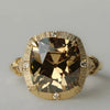 ANSTER Jewelry 18K Gold 5ct Fancy Brown Lab Grown Diamond Ring with IGI