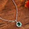 ANSTER Fine Jewelry Lab Emerald Lab Grown Gemstone 18K Gold Necklace