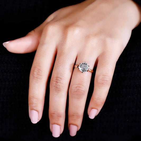 خاتم ألماس من الذهب عيار 18 قيراطًا مقطوع على شكل كمثرى ومُزرع في المختبر من مجوهرات ANSTER مصنوع يدويًا وفقًا لمعايير أخلاقية 