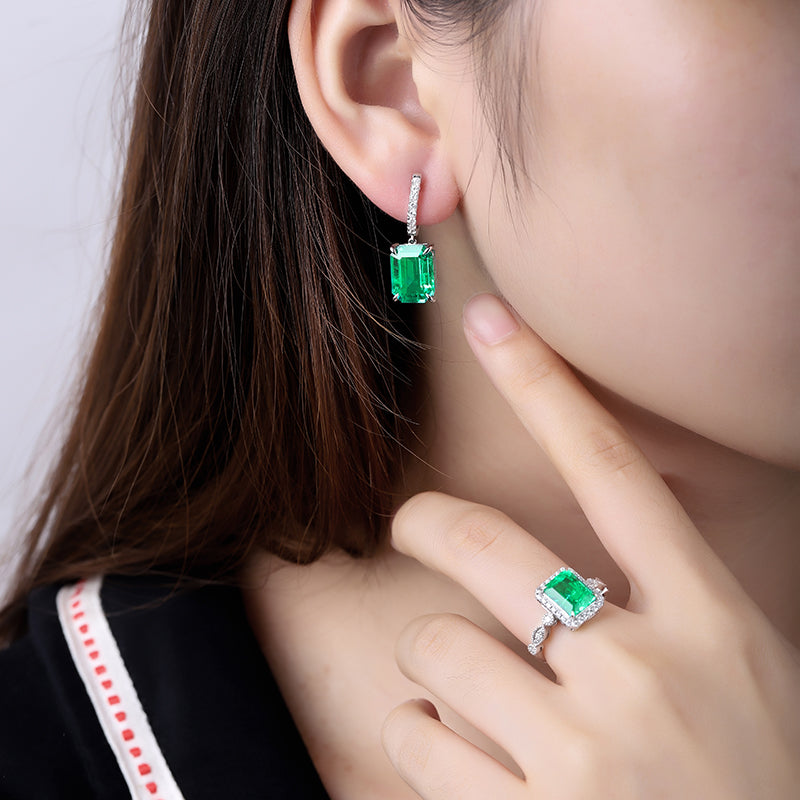 ANSTER Jewelry Brincos de diamante rosa cultivados em laboratório personalizados 