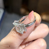 ANSTER Wholesales Price 18K White Gold Ring 5ct Emerald cut Lab Grown Diamond Ring with IGI