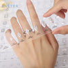 ANSTER JEWELRY مخطط أشكال الأحجار الكريمة مع أدوات المجوهرات خاتم زركونيا مكعب مخطط مقارنة أحجام خاتم الماس مع صندوق
