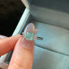 ANSTER Platinum Jewelry IGI VVS2 1ct Green lab Grown Diamond Ring PT950 Ring