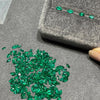 ANSTER Jewelry 18K Gold Jewelry Sets Lab Grown Emerald Earrings and Necklace with GIA
