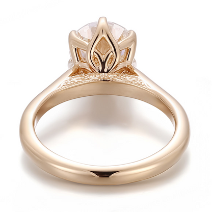 خاتم ألماس من الذهب عيار 18 قيراطًا مقطوع على شكل كمثرى ومُزرع في المختبر من مجوهرات ANSTER مصنوع يدويًا وفقًا لمعايير أخلاقية 