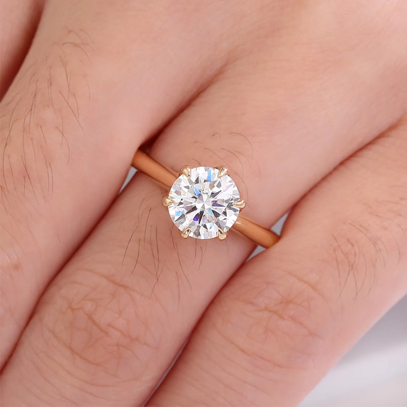 خاتم ألماس من الذهب عيار 18 قيراطًا مقطوع على شكل كمثرى ومُزرع في المختبر من مجوهرات ANSTER مصنوع يدويًا وفقًا لمعايير أخلاقية 