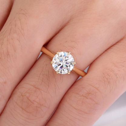 خاتم ألماس من الذهب عيار 18 قيراطًا مقطوع على شكل كمثرى ومُزرع في المختبر من مجوهرات ANSTER مصنوع يدويًا وفقًا لمعايير أخلاقية 