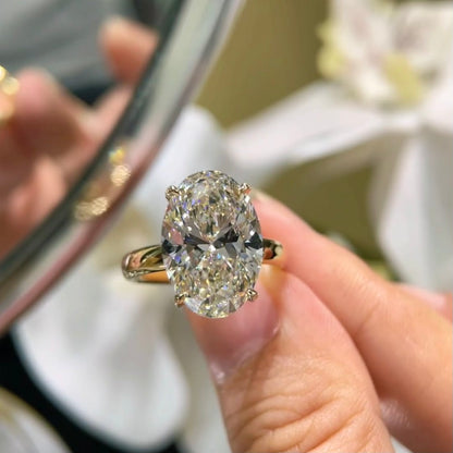 خاتم ألماس من الذهب عيار 18 قيراطًا مقطوع على شكل كمثرى ومُزرع في المختبر من مجوهرات ANSTER مصنوع يدويًا وفقًا لمعايير أخلاقية 