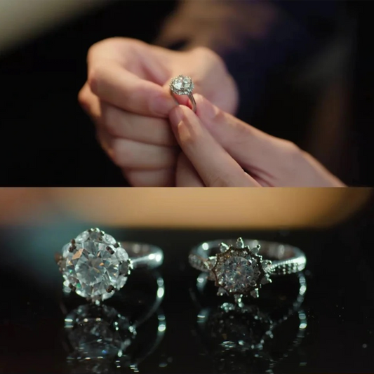 خاتم ألماس من الذهب عيار 18 قيراطًا مقطوع على شكل كمثرى ومُزرع في المختبر من مجوهرات ANSTER مصنوع يدويًا وفقًا لمعايير أخلاقية 