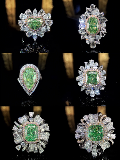 خاتم ألماس من الذهب عيار 18 قيراطًا مقطوع على شكل كمثرى ومُزرع في المختبر من مجوهرات ANSTER مصنوع يدويًا وفقًا لمعايير أخلاقية 