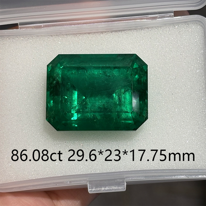 ANSTER only one in stock 86.08ct Big Lab Grown Emerald with GRC for Luxury Jewelry making
