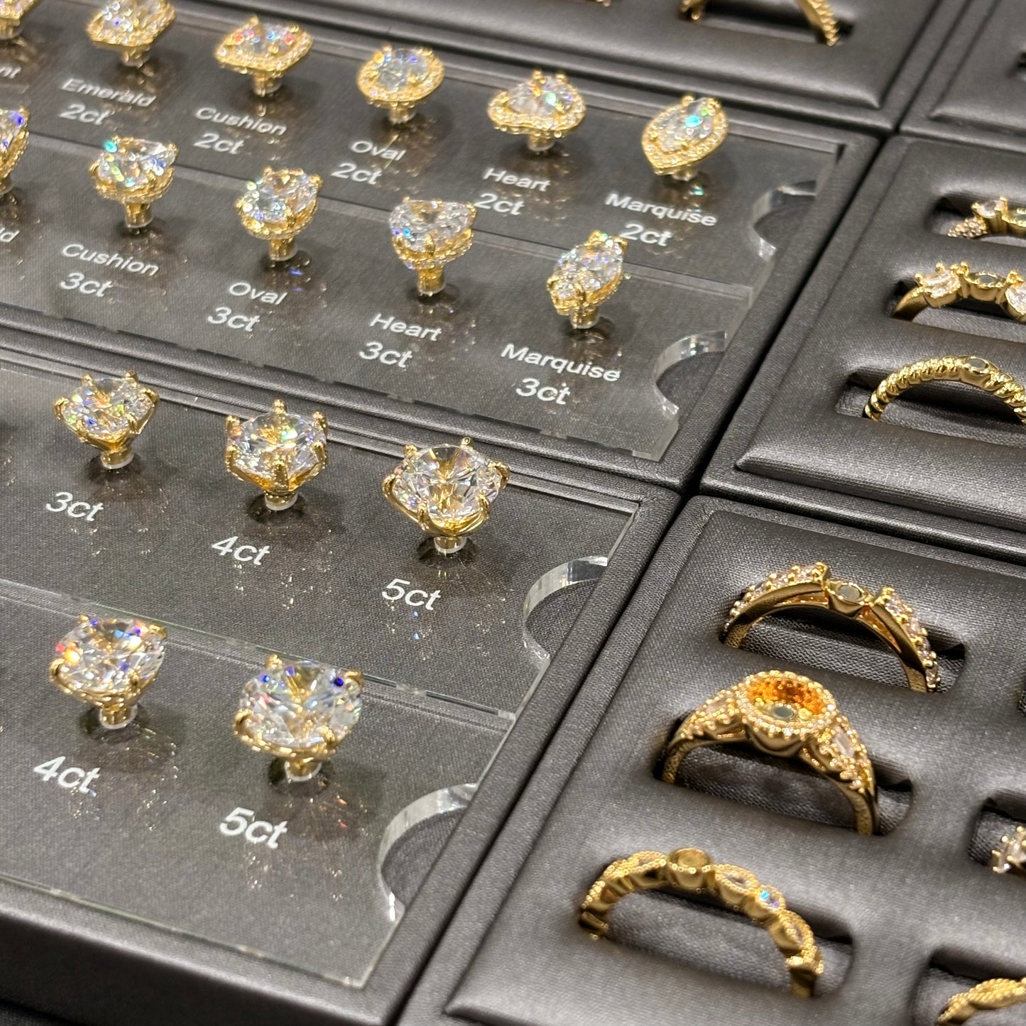 جدول أحجام وأشكال أدوات مجوهرات ANSTER المصنوعة من الفولاذ المقاوم للصدأ والمخصصة من الزركونيا المكعبة 