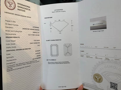 خاتم ألماس من الذهب عيار 18 قيراطًا مقطوع على شكل كمثرى ومُزرع في المختبر من مجوهرات ANSTER مصنوع يدويًا وفقًا لمعايير أخلاقية 