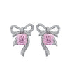 ANSTER Jewelry Customize Platinum PT950 Pink Lab Grown Diamond Earrings