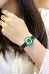 ANSTER JEWELRY 4.4 CTW Asscher Lab Grown Emerald 18K Gold Bracelet