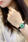 ANSTER JEWELRY 4.4 CTW Asscher Lab Grown Emerald 18K Gold Bracelet