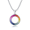 قلادة ANSTER Jewelry Princess Lab Grown Rainbow Slinky بلاتين PT950