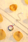 قلادة ANSTER Jewelry Princess Lab Grown Rainbow Slinky بلاتين PT950