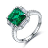 خاتم ذهب أصفر عيار 18 قيراط ANSTER JEWELRY من الزمرد المخلق على شكل أميرة 3.2 قيراط