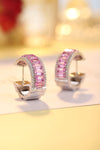 ANSTER Jewelry 5.5 CTW Victorian Rainbow Lab Grown Gemstone PT950 Platinum Earrings