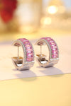 ANSTER Jewelry 5.5 CTW Victorian Rainbow Lab Grown Gemstone PT950 Platinum Earrings
