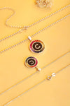 قلادة ANSTER Jewelry Princess Lab Grown Rainbow Letter من البلاتين PT950