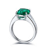 ANSTER JEWELRY 3.5 CTW Princess Lab Grown Emerald 18K Gold Ring