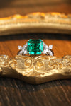 ANSTER JEWELRY 3.5ct Lab Grown Emerald 18K Gold Ring