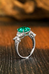 ANSTER JEWELRY 3.5ct Lab Grown Emerald 18K Gold Ring