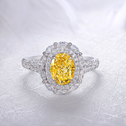 ANSTER Platinum Jewelry PT950 Ring 1.01ct VS2 CVD Lab Grown Diamond Ring with IGI